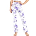 thumbnail image 2 of Odeerbi 2-13 Años Niñas Pantalones de Yoga de Pierna Ancha Entrenamiento Baile Deporte Atlético Pantalones Elasticidad Lindo Cintura Alta Pantalones de Pierna Recta, 2 of 9
