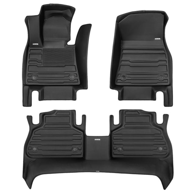 TuxMat - For BMW X5 5-Seater 2019-2026 Models - Custom Car Mats - Maximum Coverage, All Weather, Laser Measured - This Full Set Includes 1st and 2nd Rows
