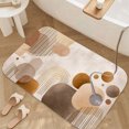 thumbnail image 3 of 1pc Abstract Geometric Pattern Absorbent Non-Slip Bathroom Thickened Flannel Rug Decor,Soft,Quick Drying,Suitable For Indoor/outdoor Use,Bathrooms,Bedrooms,Kitchens,Terrace,Laundry Rooms,16"x24", 3 of 9