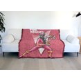 thumbnail image 6 of Power Rangers: Dino Fury Blanket, 50'x60' Pink Ranger Character Woven Tapestry Cotton Blend Fringed Throw Blanket, 6 of 6
