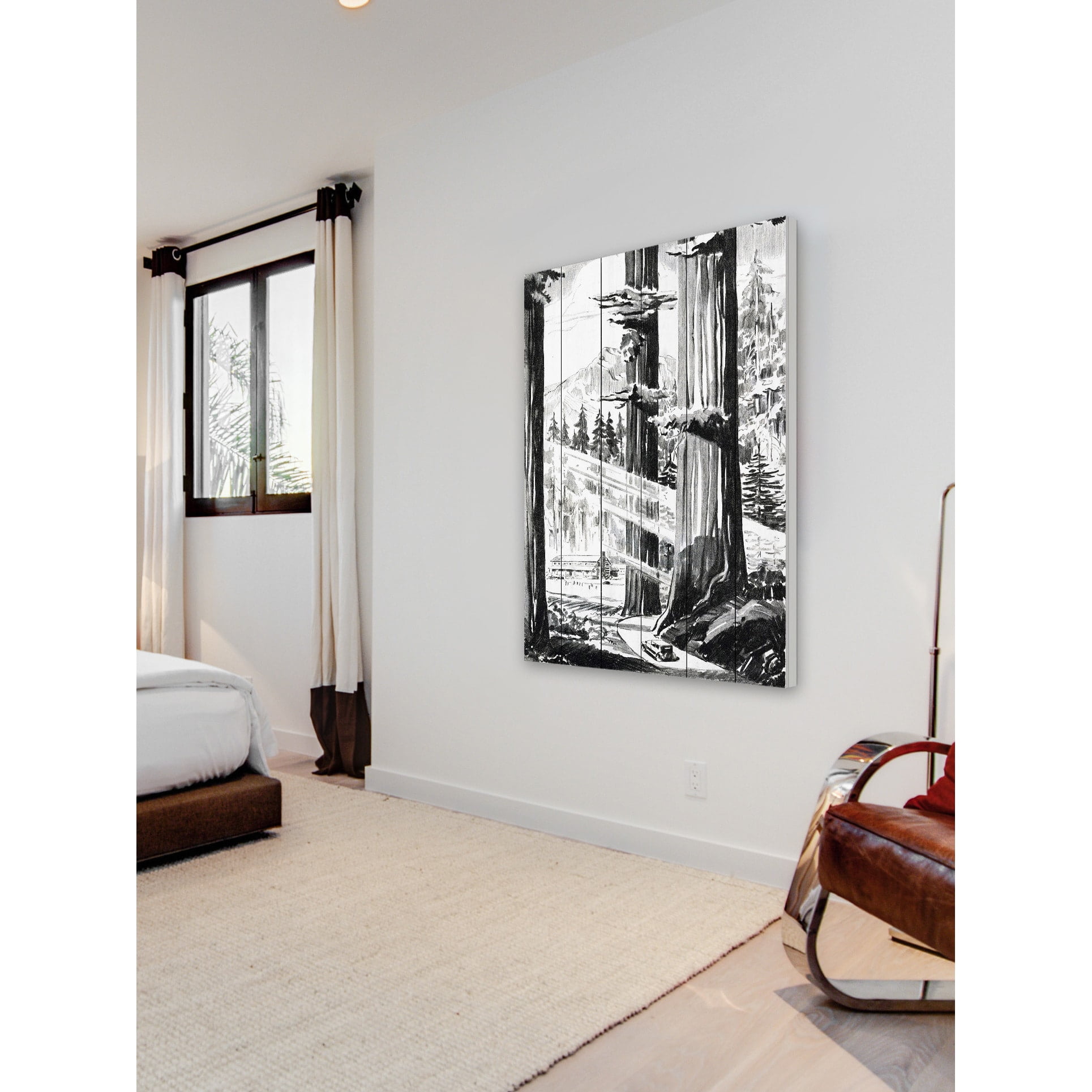 Marmont Hill "Redwoods" Painting Print on White Wood