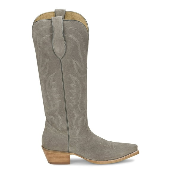 Tony Lama Womens Liz Embroidered Suede Snip Toe Cowboy  Tall Boots