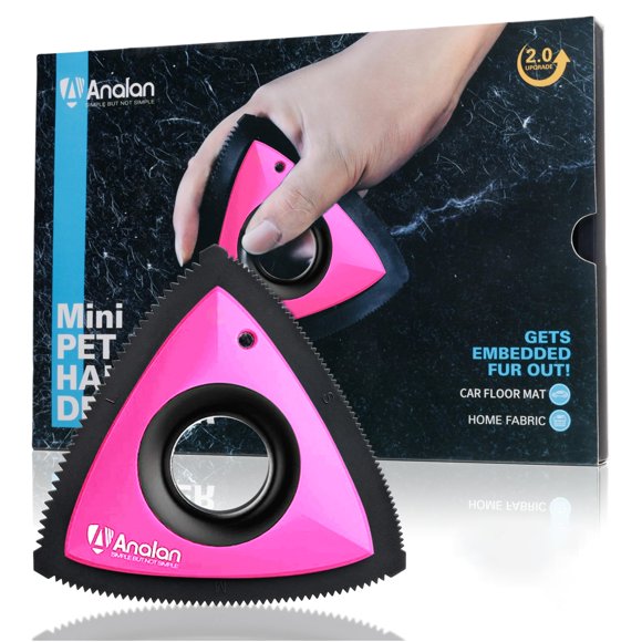 Removedor de pelo de mascotas Analan Mini triangular para auto y hogar