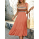 thumbnail image 5 of Vestidos de Verano Sin Mangas para Mujer, Vestidos Largos para Invitadas de Boda, de Punto Acanalado con Bolsillos Color Naranja XL, 5 of 10