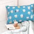 thumbnail image 4 of Fotbe Cute Healthy Teeth Funda de Almohada Decorativa Estilo Occidental, Lujo en Algodón, Fundas para Almohadas King, Cojín Estampado para Decoración del Hogar-14"x20", 4 of 6