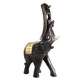 thumbnail image 6 of AeraVida Joyous Elephant Carved Rain Tree Wooden Wine Bottle Holder (Thailand), 6 of 6