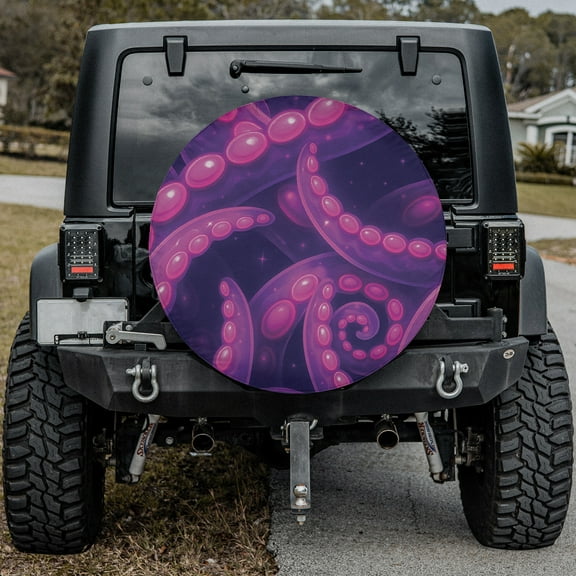 Lotusprinthandmade Octopus Lovers Spare Tire Cover Without Backup Camera Hole 6 Sizes (27 in.)