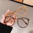 thumbnail image 3 of Gafas para miopía de mujer con montura grande, cara plana ovalada, montura fina de metal, gafas para hombre, 3 of 5