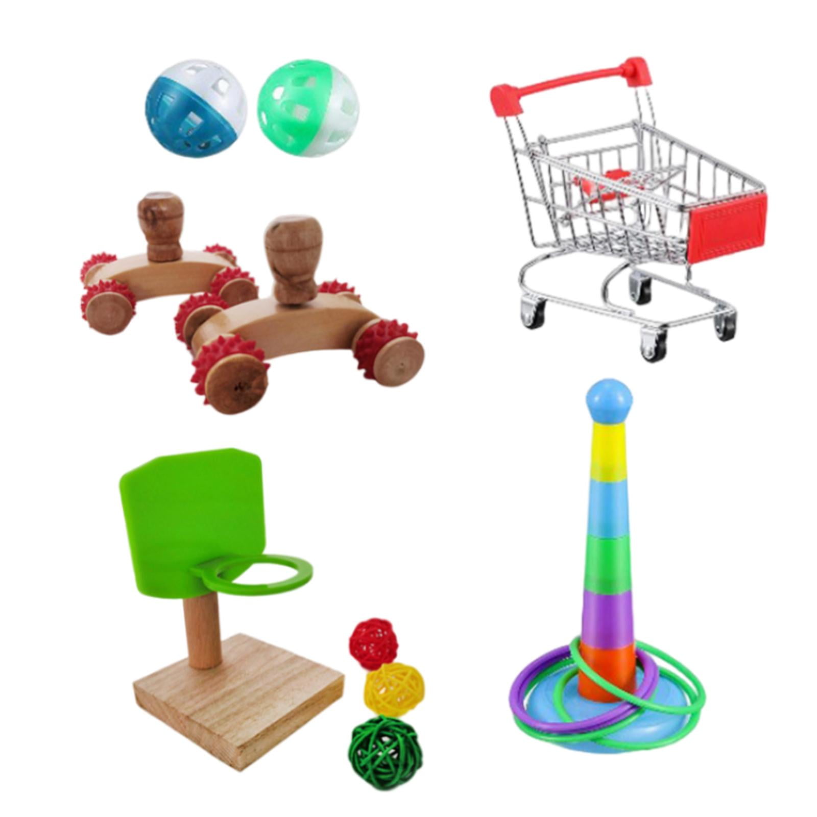 6Pcs Bird Training Toys Bird Chewing Toys Cage Hanging Toy Pet Supplies