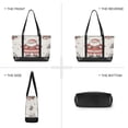 thumbnail image 6 of FORMRS Canvas Laptop Tote Bag for Women with 15.6" Computer Compartments Shoulder Handbag, Beige Christmas Santa, 6 of 7