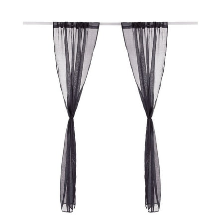 Valances Tulle Sheer Voile Drapes Curtains Drape Panel 72 X 59