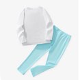 thumbnail image 4 of Curenmufel Long Sleeve Pullover and Pants Girls Daily Wear 2 Piece Outfit 5T 6T (White,5-6 Years), 4 of 4