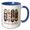 Blue/White, variant on 3drose, Books and Bubbles. Appealing Brushstroke Art. Cool Halloween Gift, 11oz Two-tone Red Mug