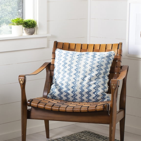 Safavieh Merly 20" x 20" Geometric Chevron Plush Pillow