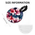 thumbnail image 5 of Fragmented Flowers 2Pcs PU Leather Round Luggage Tags with Privacy Cover and Name ID Tag for Suitcase, Handbags, Backpacks, School Bags, 5 of 6