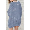 thumbnail image 2 of Sherrylily Women Crochet Cardigan Kimono Boho Long Sleeve Lightweight Oversized Open Front Knitted Sweater, 2 of 4
