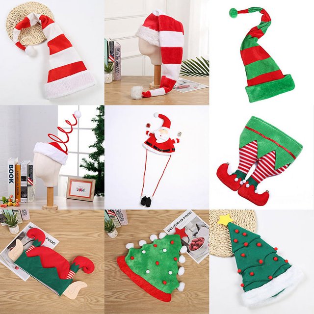 Gorro navideño Disfraz de fiesta navideña Adornos navideños Regalos navideños Gorro navideño decorativo para adultos