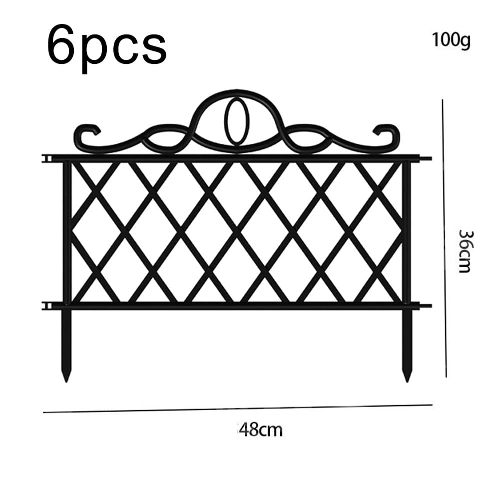 Plastic Fences Garden Decorative Guardrails Diamond Lattice Fence Outdoor Flower Art Small Fence Lawn Edging Border 48cm*36cm