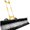 Yellow, variant on 36in Galvanized Blade Heavy-Duty 2-Wheel Snow Pusher Hand Plow for Snow Removal w/Wheels, Adjustable Handle, Blade Angle - Blue