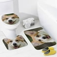thumbnail image 3 of SKYSONIC Non-Slip 3 Piece Bathroom Rug Set Smiling Pembroke Welsh Corgi Dog Soft Contour Rug + Toilet Lid Cover + Bath Mat for Bathroom Decor, 3 of 6