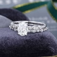 thumbnail image 2 of Jewelerix Oval Cut Ring 925 Silver Moissanite Diamond Engagement Ring 2.50 CT Amazing Proposal Mother's Day Surprise Gift, 2 of 5