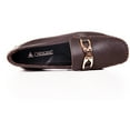 thumbnail image 3 of Chaussures Plates Confortables en Cuir pour Femme, Brunes, par ENAAF #CRSC77775BR, 3 of 5