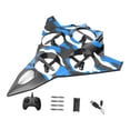 thumbnail image 4 of Avión de control remoto, modelo de avión de combate, helicóptero, fácil de controlar, regalos, acrobacias Azul con 1 batería, 4 of 9