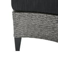 thumbnail image 3 of GDF Studio Marlen Outdoor Wicker 4 Seater Half Round Sofa Set with Fire Pit, Mixed Black, Dark Gray, and Light Gray, 3 of 5
