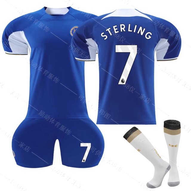 2324 New Chelsea Home Blue Football Jersey #7 STERLING Copy Player Name Jersey