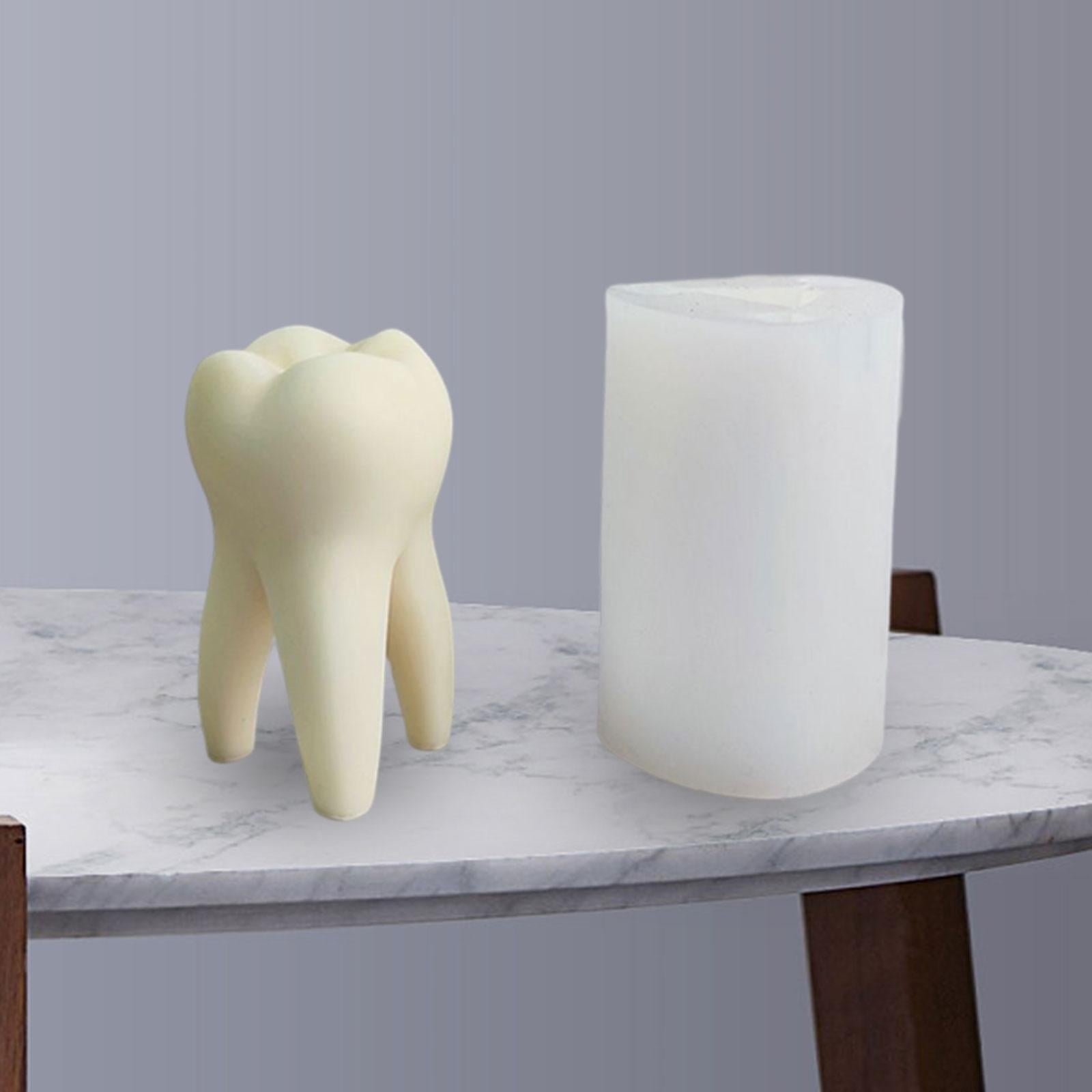 FVDPWYE -Big Tooth Candle Mold Epoxy Resin Casting Home Decor Easy Demould Handmade Soap
