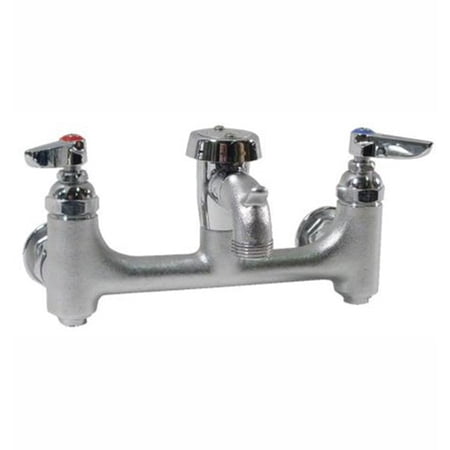 T&S Brass Service Sink Faucet, 8" Centers, Chrome