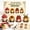 C-style mushroom gnomes 4-piece set (without color box), variant on 3D Beaded Animal Ornament DIY Handmade Material Kit, includes storage box and tools, easy for beginners to learn, finished product can be used as desktop decoration or gift