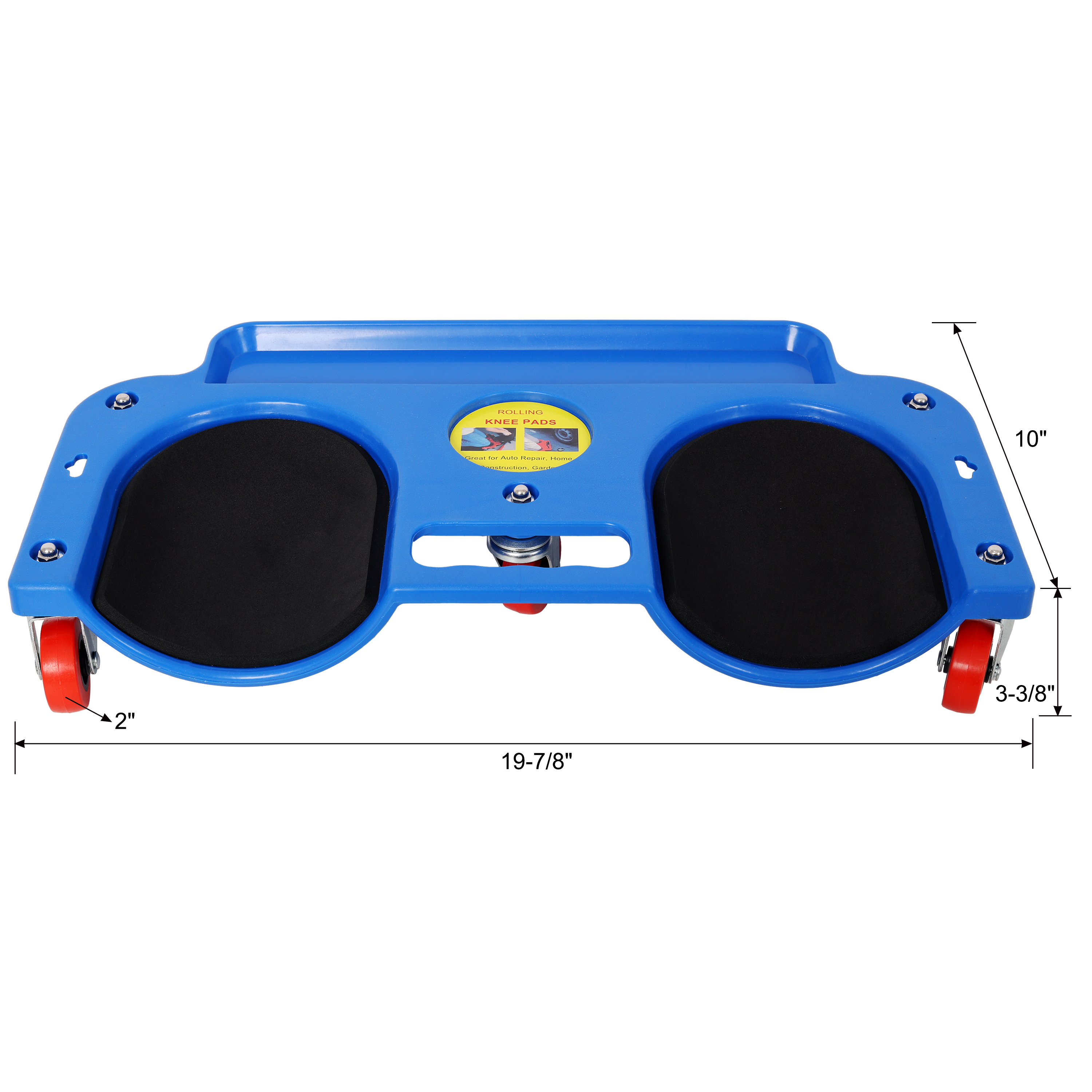 Rolling Knee Creeper Durable Knee Pads with 360 Degree Turn Casters and Tool Tray,for Garage Workshop Garden,Blue