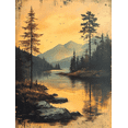 thumbnail image 1 of Qisvanset 12x16 Inch Psalm Landscape Canvas Wall Art, Vintage Scripture Mural Art Household Interior Decor, 1 of 8