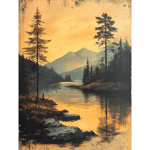 Qisvanset 12x16 Inch Psalm Landscape Canvas Wall Art, Vintage Scripture Mural Art Household Interior Decor