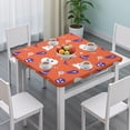 thumbnail image 3 of Halloween Decor Table Cover with Elastic Edge 34x34 Inch - Square Tablecloth Featuring Spooky Ghosts and Pumpkins Washable Fabric, 3 of 6