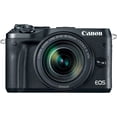 thumbnail image 3 of Canon EOS M6 Mirrorless Digital Camera with 18-150mm is STM Lens + UV FLD CPL Filter Kit + Wide Angle & Telephoto Lens + Camera Case + Tripod + Card Reader - Intl Model Canon 16GB - Advanced Kit - 1724C021-1, 3 of 6