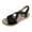 Black, variant on JeashCHAT Sandals for Women Women's Strap Fish Mouth Slippers Sloping Heel Casual Sandals