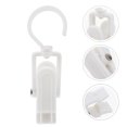 thumbnail image 3 of 10Pcs 360 Degree Rotatable Plastic Curtain Hooks Curtain Clips Coat Hooks, 3 of 10