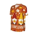 thumbnail image 2 of Balery Happy Thanksgiving Three Gnomes Baseball Jersey for Men Casual Button Down Shirts Short Sleeve Active Team Sports Uniform-XX-Large, 2 of 9