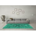 thumbnail image 3 of Ahgly Company Indoor Rectangle Abstract Turquoise Blue Modern Area Rugs, 7' x 10', 3 of 4