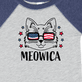 thumbnail image 4 of Inktastic 4th of July Meowica Cat in Flag Sunglasses Boys or Girls Baby Bodysuit, 4 of 5