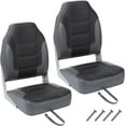 thumbnail image 3 of OUYAWEI 2 Pack Folding Boat Seats Low Back Fishing Thickened Sponge Padding Weather-Resistant Captain Chairs Cruises Speedboat, 3 of 7