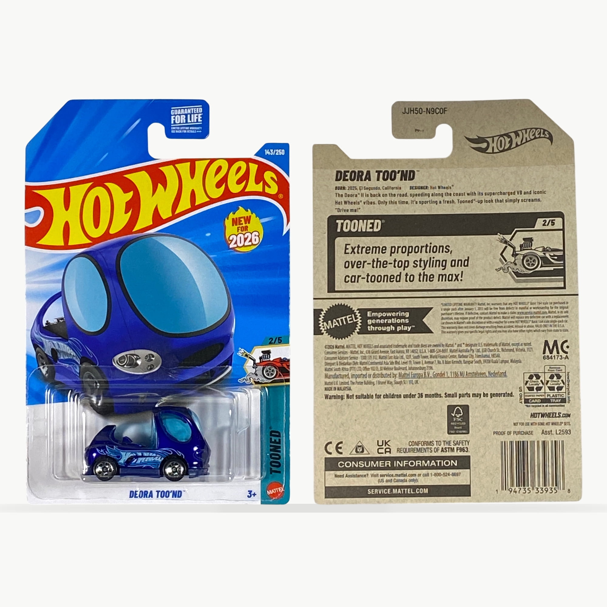 ホットウィール　DEORA TOO'ND　エラー品 Hot Wheels Deora Too'nd | Tooned Series 2/5 - Walmart.com