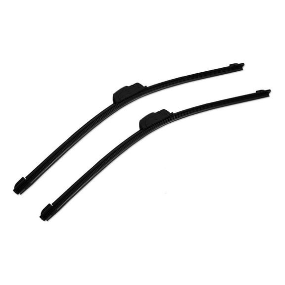 Premium All-Season Natural Rubber J-Hook Windshield Wiper Blades (Pack of 2) - OEM Quality, Bracketless & Frameless Design for Superior Auto Visibility