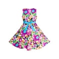 thumbnail image 3 of Girls Dress Floral Colorful Sundress Cotton Casual 6 Years, 3 of 6
