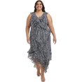 thumbnail image 1 of Tommy Hilfiger Womens Ruffled Maxi Dress, White, Plus Size, 22W, 1 of 1