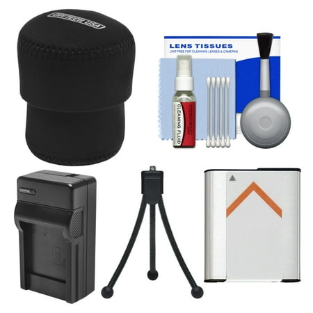 Essentials Bundle for Sony Cyber-Shot DSC-QX30 & DSC-QX100 Smartphone Attachable Lens-Style Camera with Case + NP-BN1 Battery & Charger + Flex Tripod Kit