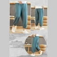 thumbnail image 4 of Plus Size Cotton Capri Pants for Men Summer Casual Loose Baggy Capris Pants Mens Elastic Waist Pants, 4 of 4