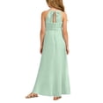 thumbnail image 4 of RTKFRFLM Girls Solid Color Chiffon Maxi Dress Kids Sleeveless A-Line Cami Gown for Bridesmaid and Flower Girl Teens Flowy Formal Wedding Party Dress Special Occasion Wear for Ages 1-14 Years, 4 of 6